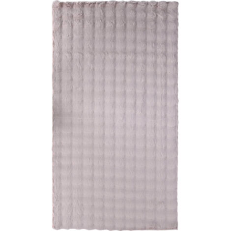 Tapis uni en polyester mauve pour salon élégant - Mauve pastel douceur élégante