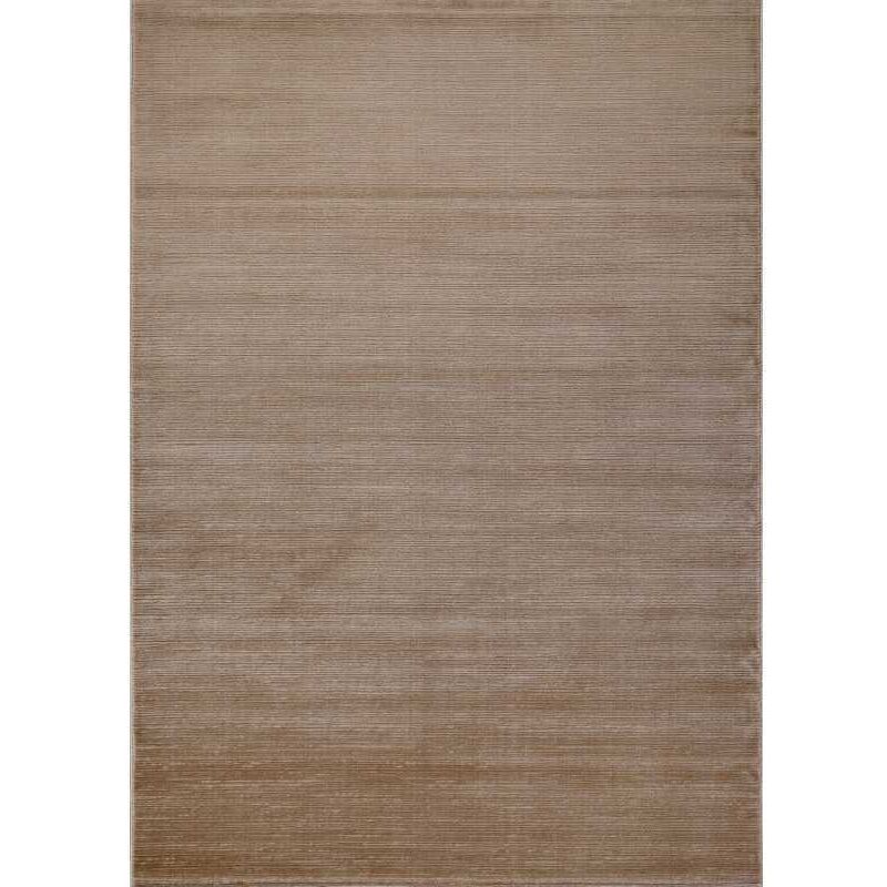 Toutapis - Tapis salon chambre uni marron london à poils courts satinés 120x170 cm