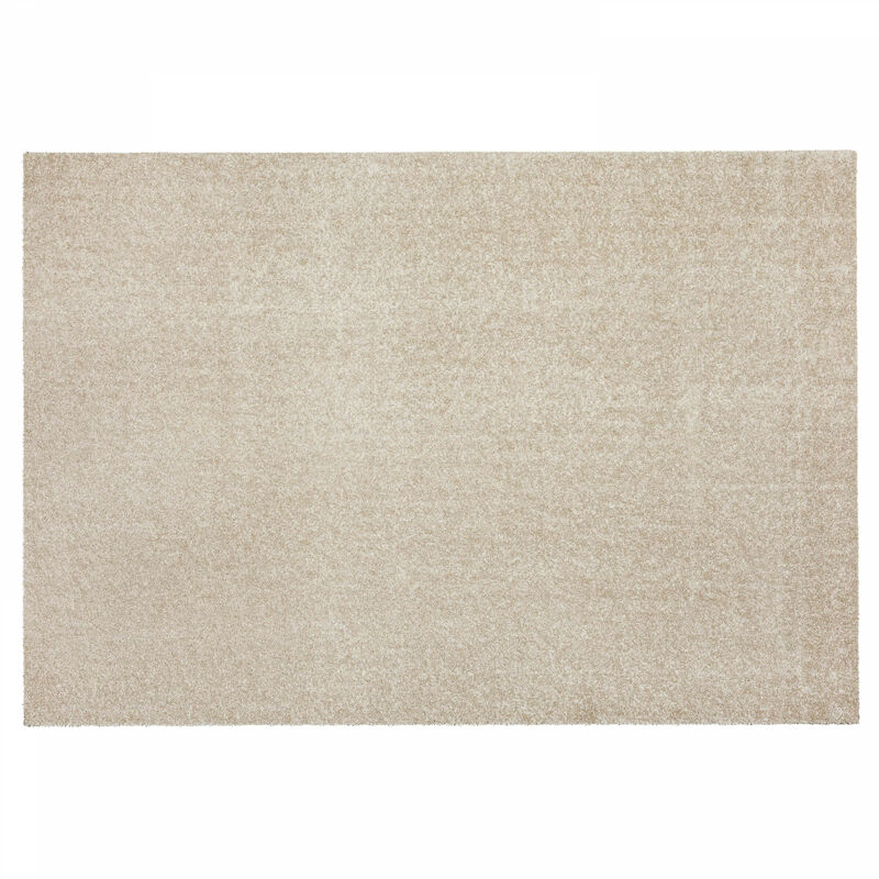 Oviala - Tapis uni à poils longs en polypropylène 160 x 230 cm sable