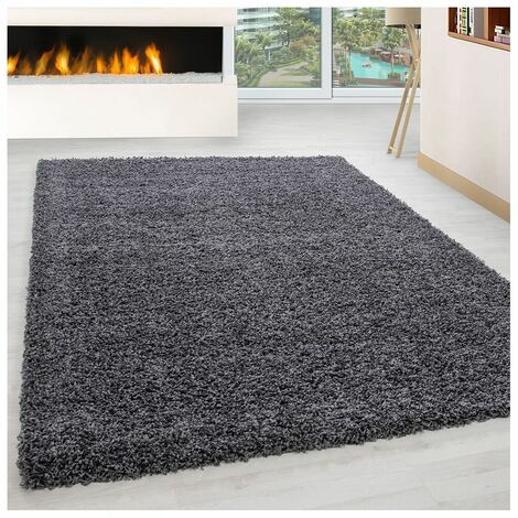 Tapis uni shaggy rectangle Aimee Gris 160x230