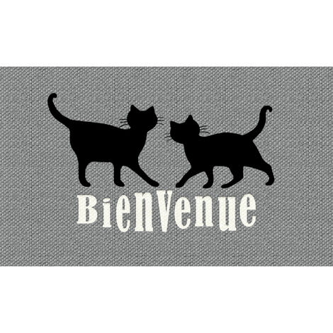TAPIS VELVET BIENVENUE CHAT 45X75 MERCURY 2343-1