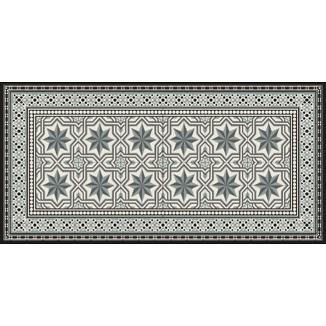 Tapis Velvet Carrelage Gris45x150 - Mercury