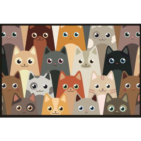 Tapis Velvet Cats 1 45x75cm - Mercury