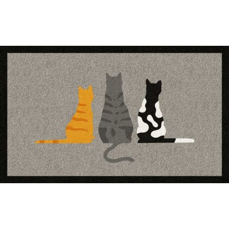 Tapis Velvet Chat De Dos 45x75 - Mercury