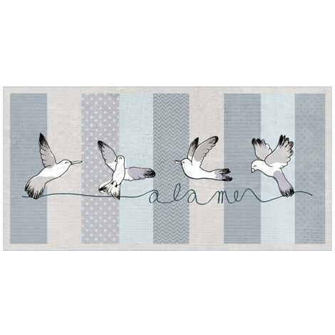 TAPIS VELVET DESSINS MOUETTES45X75 MERCURY D2428-7