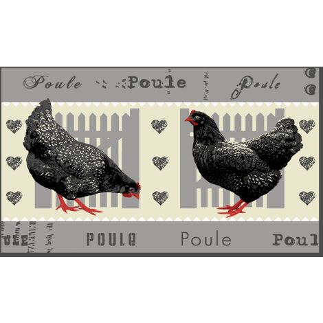 TAPIS VELVET POULE 2 45X75 MERCURY D1346-8