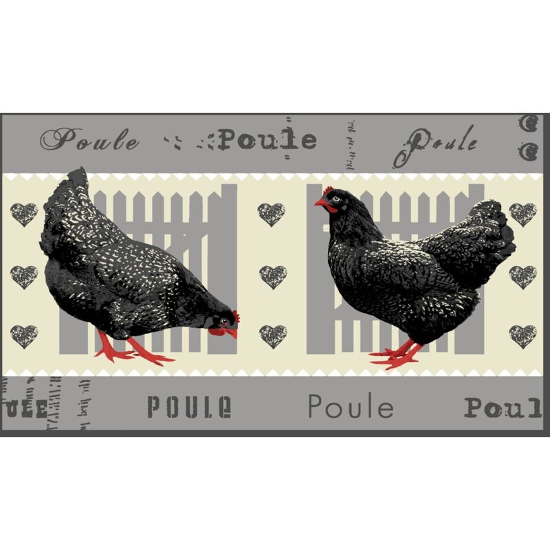 Tapis Velvet Poule 2 45x75 Mercury D1346-8