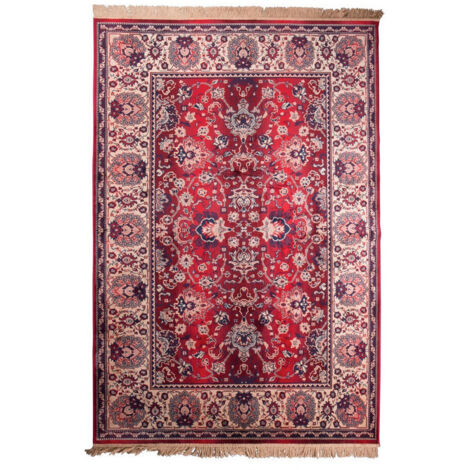 Tapis vintage 170x240 cm en tissu rouge - BUD