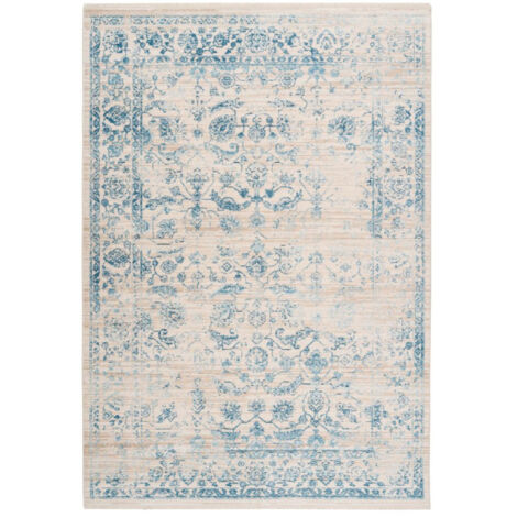 Tapis Vintage à Poils Courts "Baroque VI" Bleu 80 x 150 cm