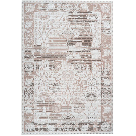Tapis Vintage à Poils Courts "Galaxy VI" Beige 120 x 180 cm