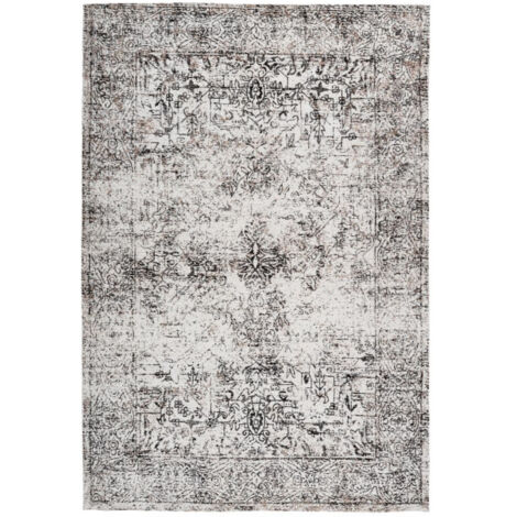 Tapis Vintage à Poils Courts "Iglesia" Anthracite 160 x 230 cm