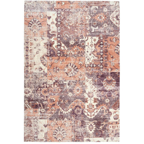 Tapis Vintage à Poils Courts "Indiana IV" Terracotta 80 x 150 cm