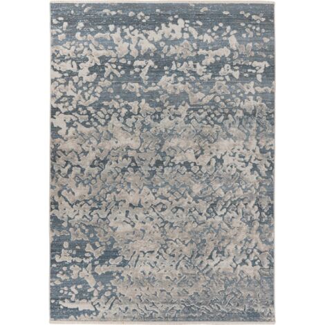 Tapis vintage anthracite à poil court doux intérieur - 150 x 80 cm