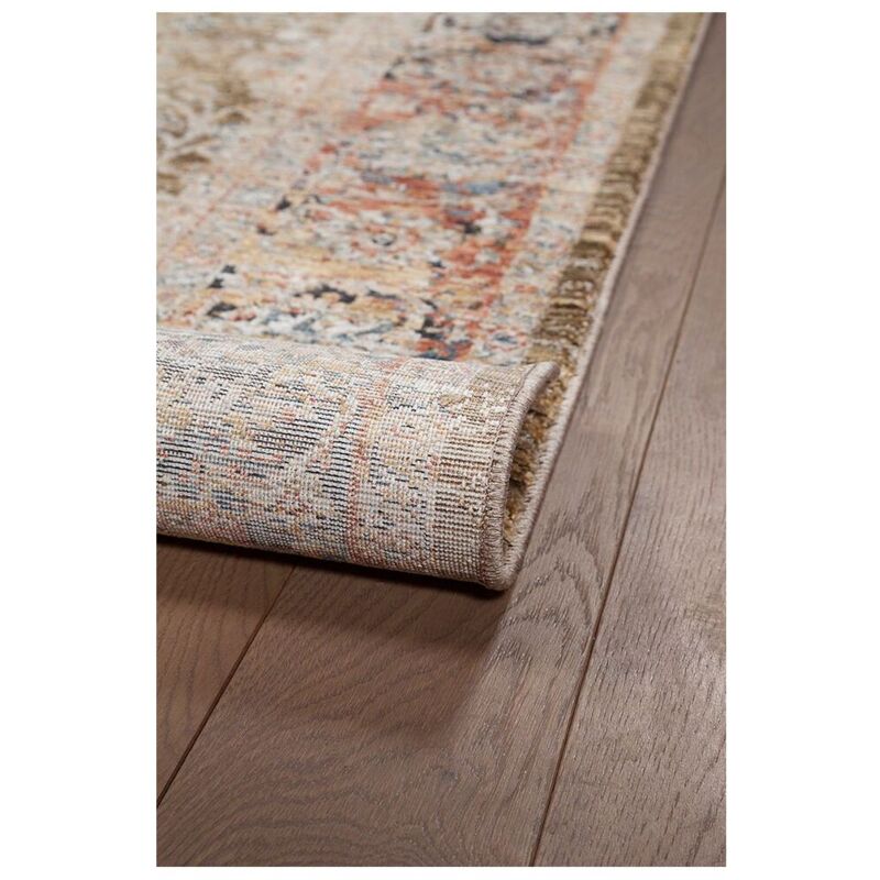 Deladeco - Tapis vintage avec franges rayé poils ras Katoun Gris foncé 133x190