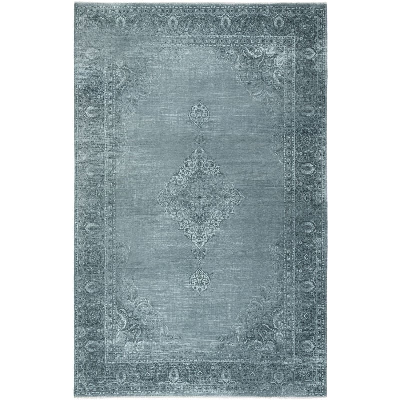 Tesso Living - Tapis Vintage - Lavable - Antidérapant - Gris Argenté - 195x280cm