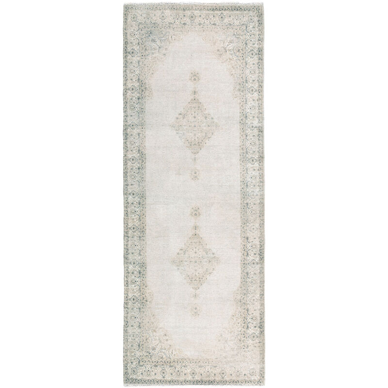 Tesso Living - Tapis Vintage - Lavable - Antidérapant - Nature - 80x290cm