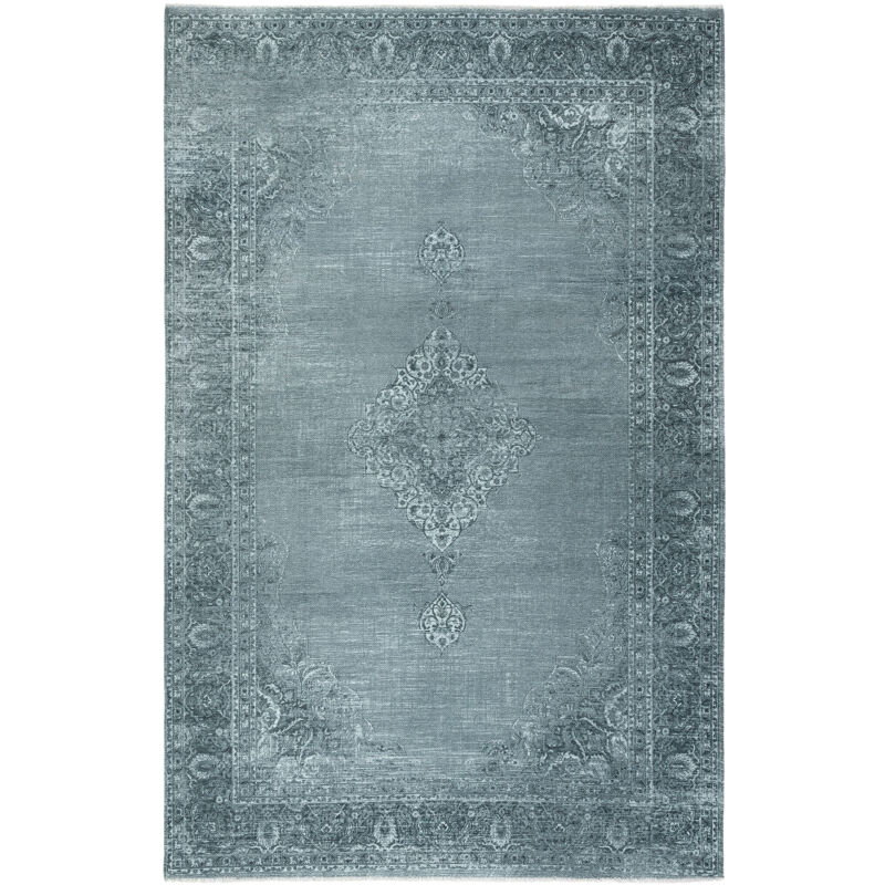 Tapis Vintage - Lavable - Antidérapant - Gris Argenté - 120x160cm