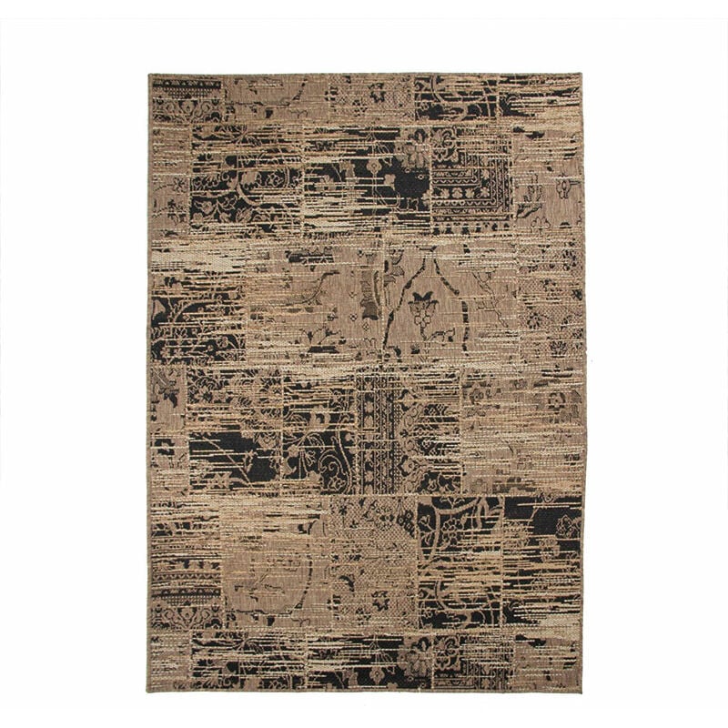 Tapis vintage look new molok 140x200 brun noir - Tapis vintage look new molok 140x200 brun noir - Beige