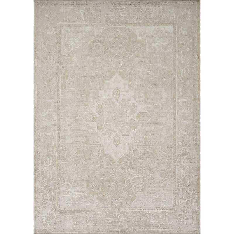 Grand tapis salon vintage beige marseille 329 poils courts facile d'entretien Toutapis 280x400