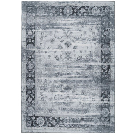Tapis Vintage Motif Oriental "Galaxy II" Bleu 170 x 240 cm