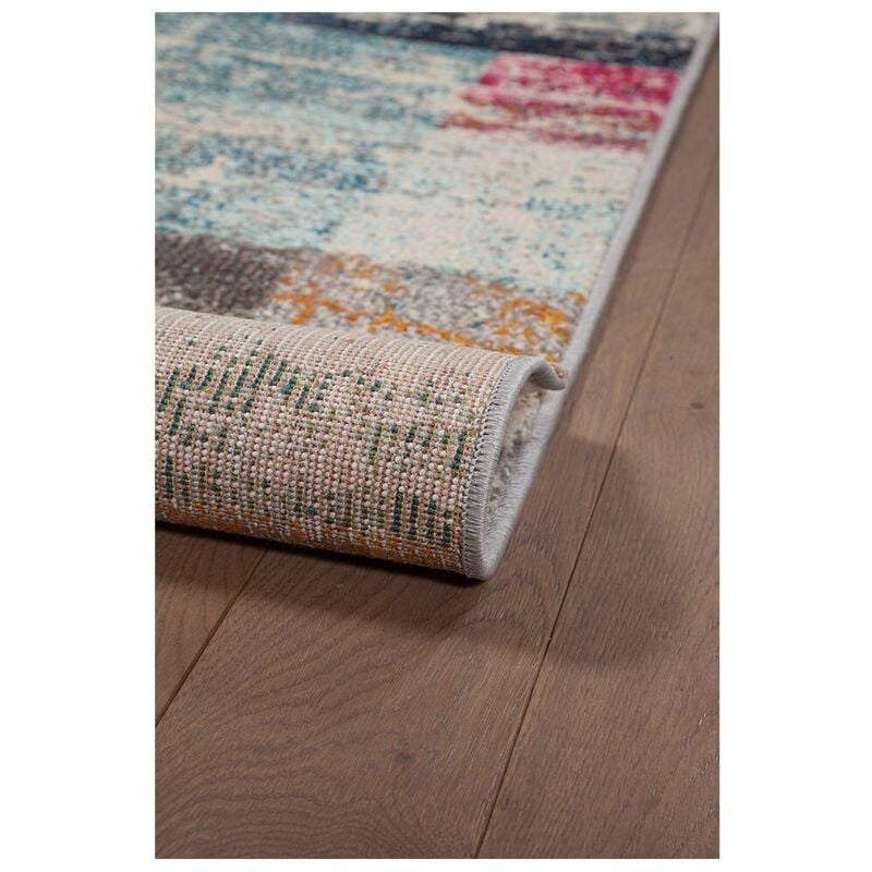 Deladeco - Tapis vintage multicolore intérieur rayé Rubica Multicolore 120x170