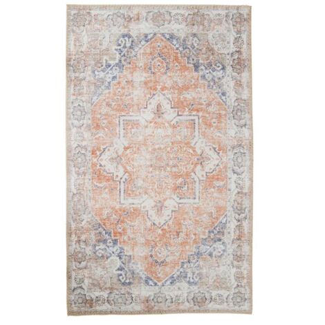 Tapis vintage orange et bleu à motifs traditionnels 200x300 cm FEZ