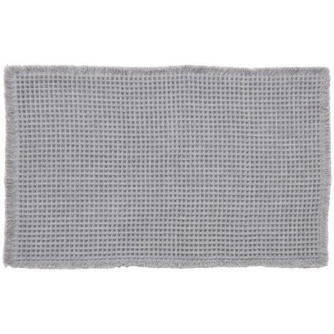 Tapis waffle 80x50cm gris - 5five