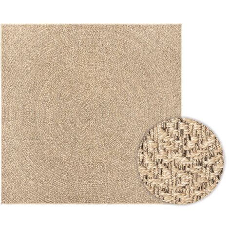 Tapis ZIZUR 120x120 aspect de jute intérieur et extérieur