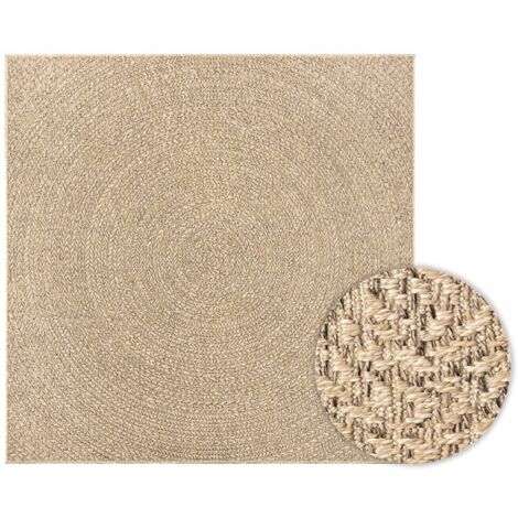 Tapis ZIZUR 200x200 aspect de jute intérieur et extérieur