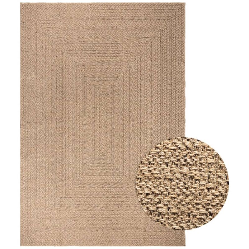 Tapis zizur 200x290 cm aspect de jute intérieur et extérieur CFW71540