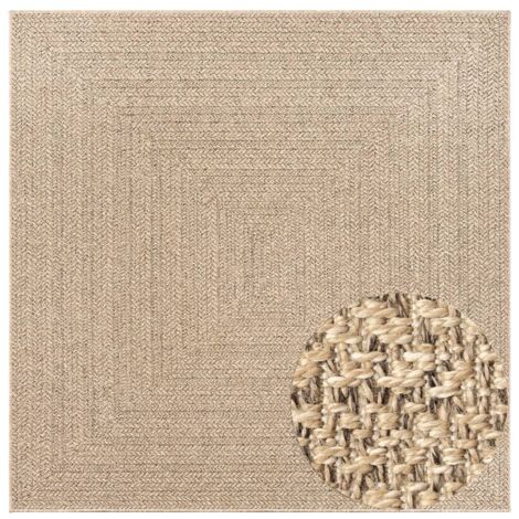 Tapis ZIZUR 240x240 aspect de jute intérieur et extérieur