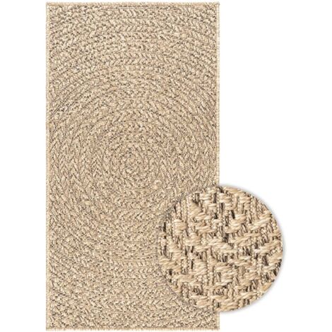 Tapis ZIZUR 60x110 cm aspect de jute intérieur et extérieur