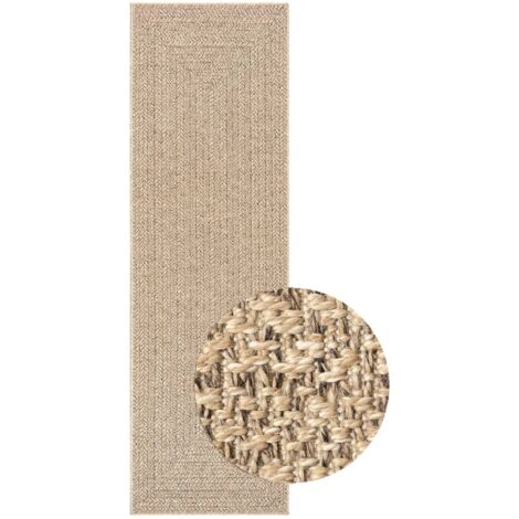 Tapis ZIZUR 80x250 aspect de jute intérieur et extérieur