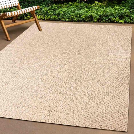 Tapis ZIZUR beige 200x290 cm aspect de jute intérieur extérieur