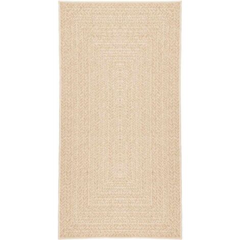 Tapis ZIZUR beige 60x110 cm aspect de jute intérieur extérieur