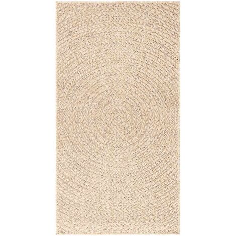 Tapis ZIZUR beige 60x110 cm aspect de jute intérieur extérieur