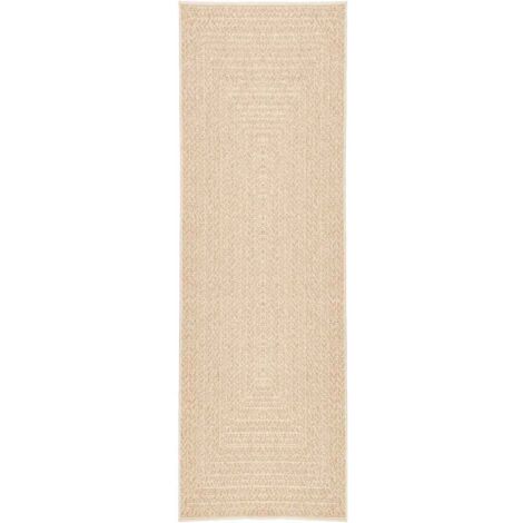 Tapis ZIZUR beige 80x250 cm aspect de jute intérieur extérieur