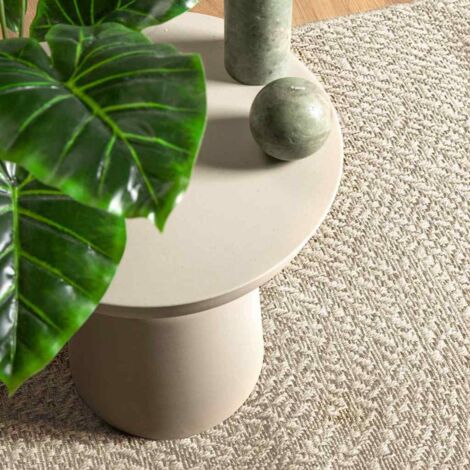 Tapis ZIZUR crème 80x200 cm aspect de jute intérieur extérieur CFW63488