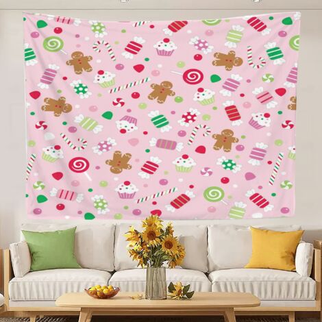 Tapisserie de porte, tapisserie colorée pour chambre d'adolescente, nappes pour décoration murale 180x150cm