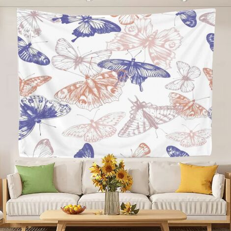Tapisserie décorative amusante motif plage, idéale comme rideau de séparation ou rideau de porte pour salon. 180x150cm