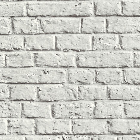 Tapisserie imitation brique Tapisserie imitation pierre Papier peint chambre ado Papier peint intissé Gris Blanc