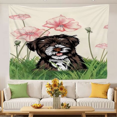 Tapisserie imprimée pour chambre à coucher, tissu de fond esthétique pour salon et chambre à coucher 100x75cm