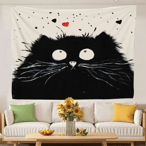 Tapisserie imprimée pour chambre d'adolescente, séchage rapide, décoration de lit et d'intérieur 180x150cm