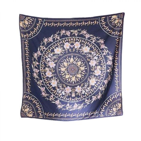 Tapisserie mandala géométrique de style bohème, décoration murale futuriste, utilisable comme drap, décoration de chambre ou couverture de plage hippie. Livraison directe disponible.