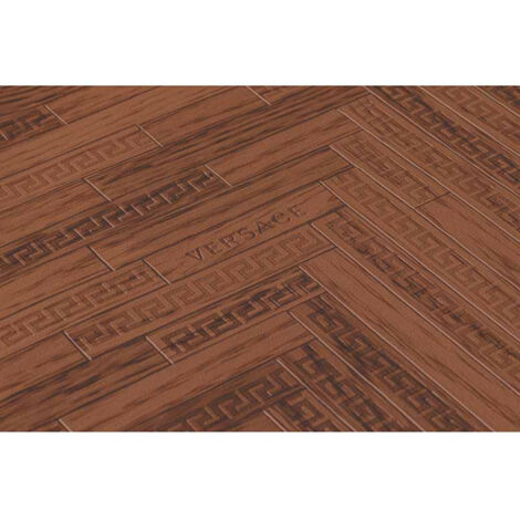 Tapisserie marron effet bois pour couloir Papier peint motif chevrons pour salon moderne Papiers peints bois chic pour chambre