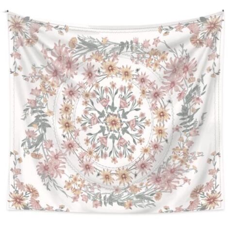 Tapisserie Murale Bohème - 130x150cm - Polyester - Beige - Multi-usage