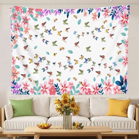 Tapisserie murale colorée pour chambre d'adolescente, nappes pour la décoration de chambre 180x150cm