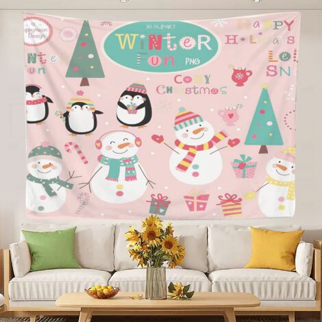 Tapisserie murale extra large style rétro, idéale comme toile de fond pour chambre, salon ou rideau de porte. 100x75cm