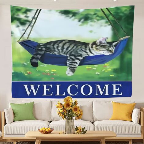 Tapisserie murale humoristique et rétro pour chambre à coucher, nappes pour chambre 180x150cm