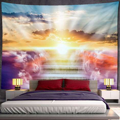 Tapisserie suspendue style bohème, échelle au paradis, décoration murale, produits,GTQ2089-1,90x60cm